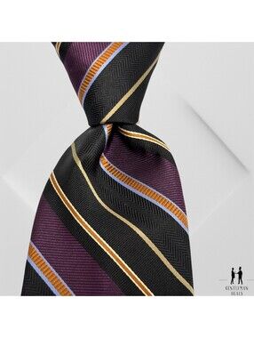 Robert Talbott Tie Best of Class Regimental Silk Made USA Striped Long 60x3.5